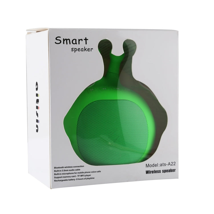 Portable Stereo Music Wireless Bluetooth Speaker, Built-in MIC & 3.5mm Audio Cable, Support Hands-free Calls & TF Card, Bluetooth Distance: 10m (Green)