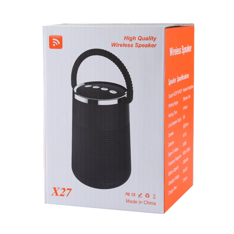 X27 Portable Stereo Music Wireless Bluetooth Speaker, Built-in MIC, Support Hands-free Calls & TF Card & AUX Audio & FM Function, Bluetooth Distance: 10m (Blue)