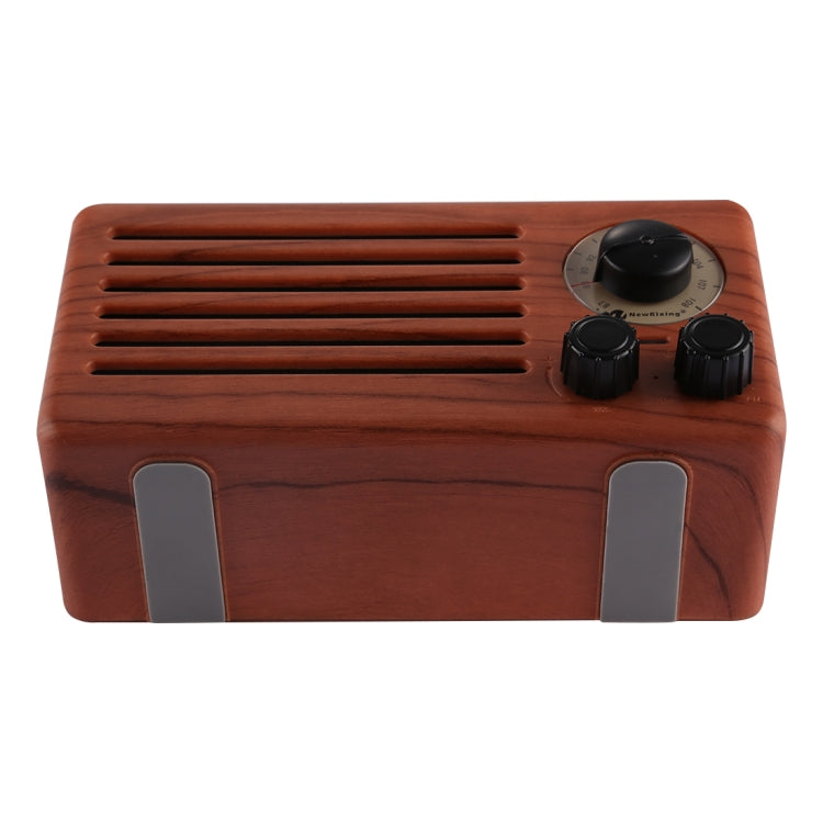 New Ri Xing NR-3013 Portable Wood Texture Retro FM Radio Wireless Bluetooth Stereo Speaker with Antenna, For Mobile Phones / Tablets / Laptops, Support Hands-free Call & TF Card & AUX Input & USB Drive Slot, Bluetooth Distance: 10m