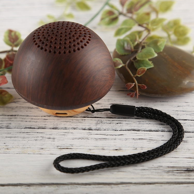 PC-1 Mini Portable Mushroom Shape Wood Wireless Bluetooth Stereo Speaker with Rope, For Mobile Phones / Tablets / Laptops, Support Hands-free Calls & A2DP / AVRCP / HFP / HSP, Bluetooth Distance: 10m