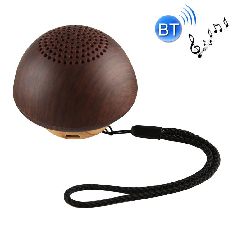 PC-1 Mini Portable Mushroom Shape Wood Wireless Bluetooth Stereo Speaker with Rope, For Mobile Phones / Tablets / Laptops, Support Hands-free Calls & A2DP / AVRCP / HFP / HSP, Bluetooth Distance: 10m