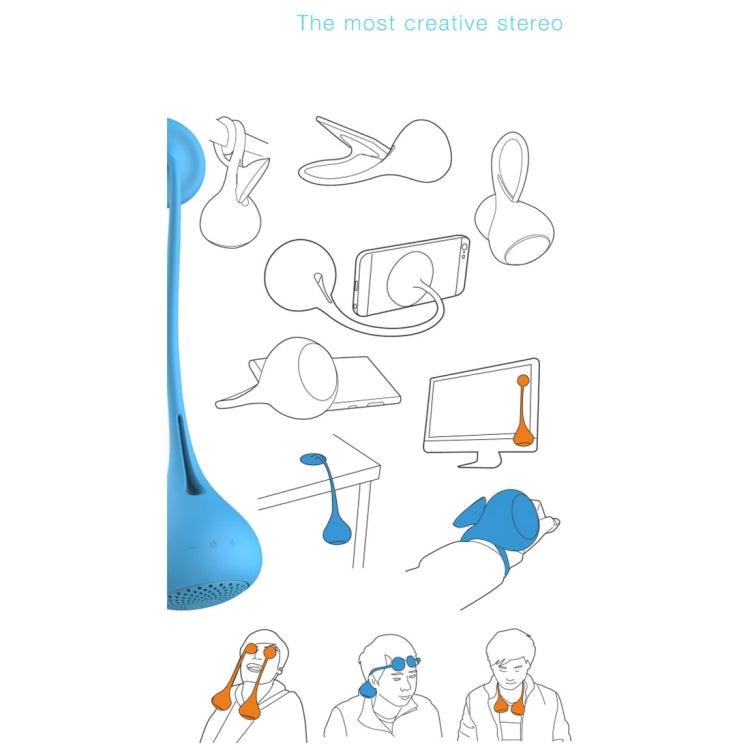 Boboo Flexible Portable Wireless Bluetooth Speaker, with Suction Cup