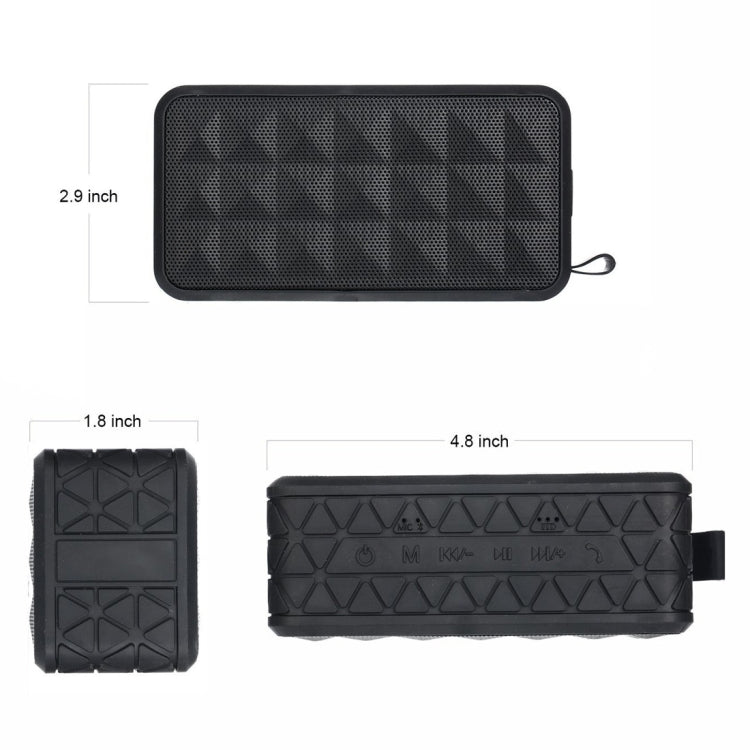 Z18 3ATM Waterproof Bluetooth Speaker with Hanging Hook, Support Hands-free Calls & TF Card & AUX(Black)