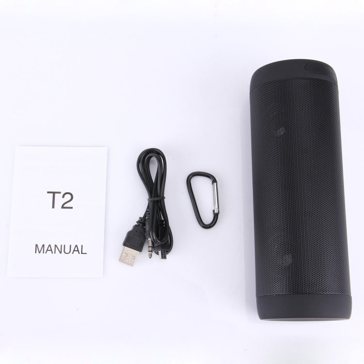T2 3ATM Waterproof Portable Bluetooth Stereo Speaker, with Built-in MIC & LED & Hanging Hook, Support Hands-free Calls & TF Card, Bluetooth Distance: 10m