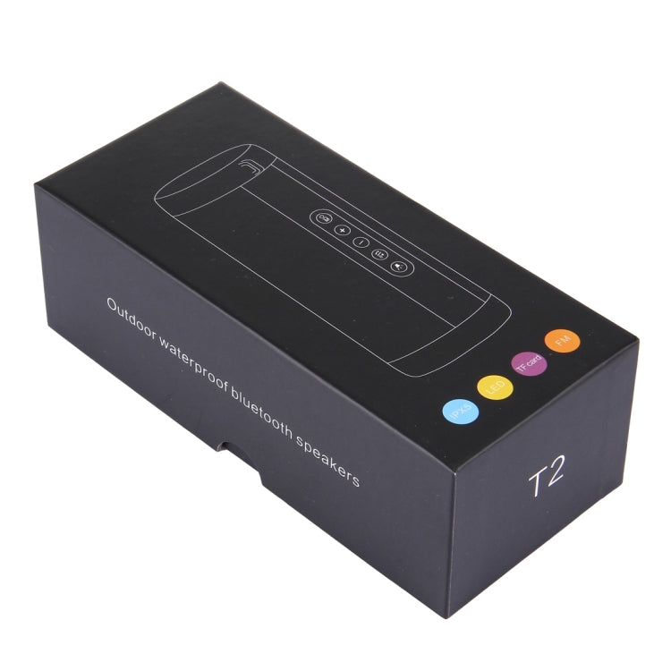 T2 3ATM Waterproof Portable Bluetooth Stereo Speaker, with Built-in MIC & LED & Hanging Hook, Support Hands-free Calls & TF Card, Bluetooth Distance: 10m