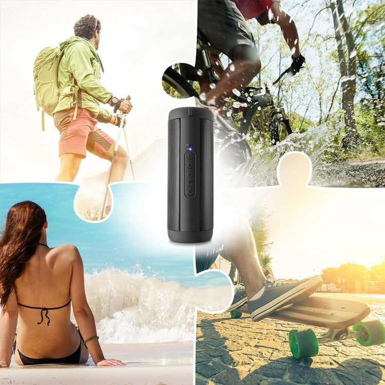 T2 3ATM Waterproof Portable Bluetooth Stereo Speaker, with Built-in MIC & LED & Hanging Hook, Support Hands-free Calls & TF Card, Bluetooth Distance: 10m