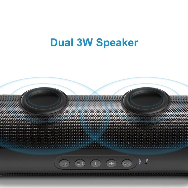 T2 3ATM Waterproof Portable Bluetooth Stereo Speaker, with Built-in MIC & LED & Hanging Hook, Support Hands-free Calls & TF Card, Bluetooth Distance: 10m