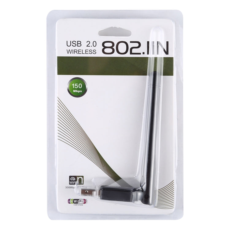 LV-UW11RK-2db USB 2.0 150Mbps 2.4GHz WiFi Wireless Adapter + Antenna