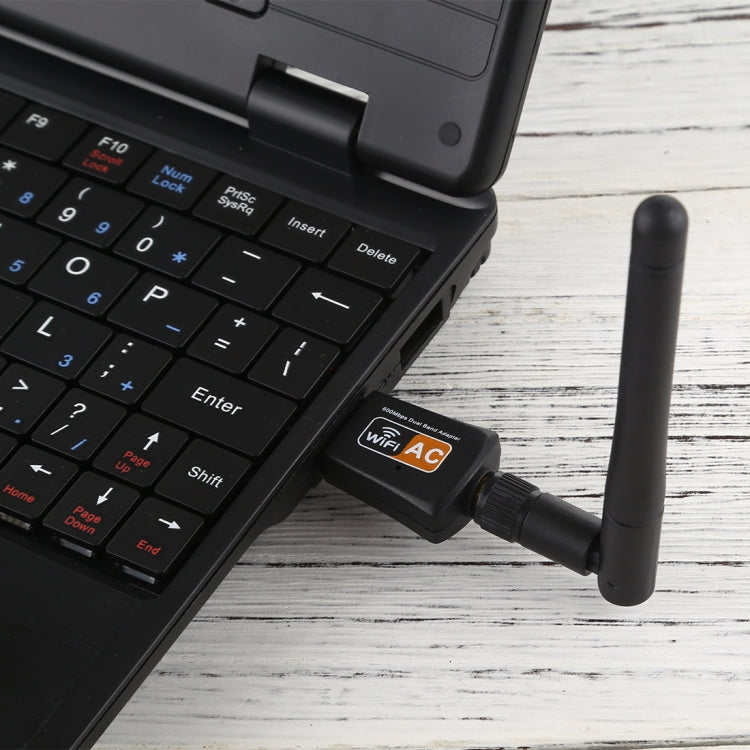 LV-UAC08 USB 2.0 600Mbps 2.4GHz + 5Hz AC Dual Band USB WIFI Adapter