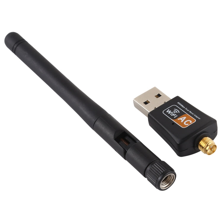 LV-UAC08 USB 2.0 600Mbps 2.4GHz + 5Hz AC Dual Band USB WIFI Adapter