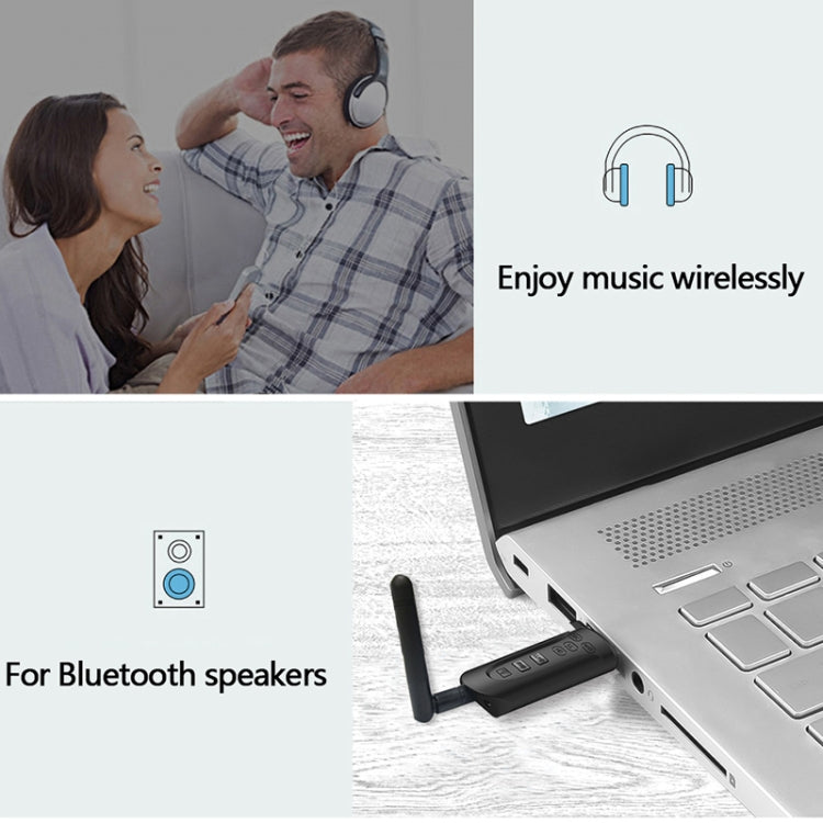 B52 USB Bluetooth 5.0 Wireless Audio Transmitter with Antenna