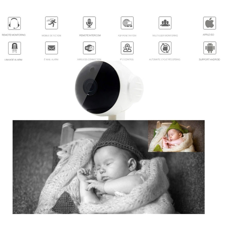TS-IP700 1/3 inch IR-CUT PTZ WiFi Intelligent IP Camera, Support Night Vision / Motion Detection