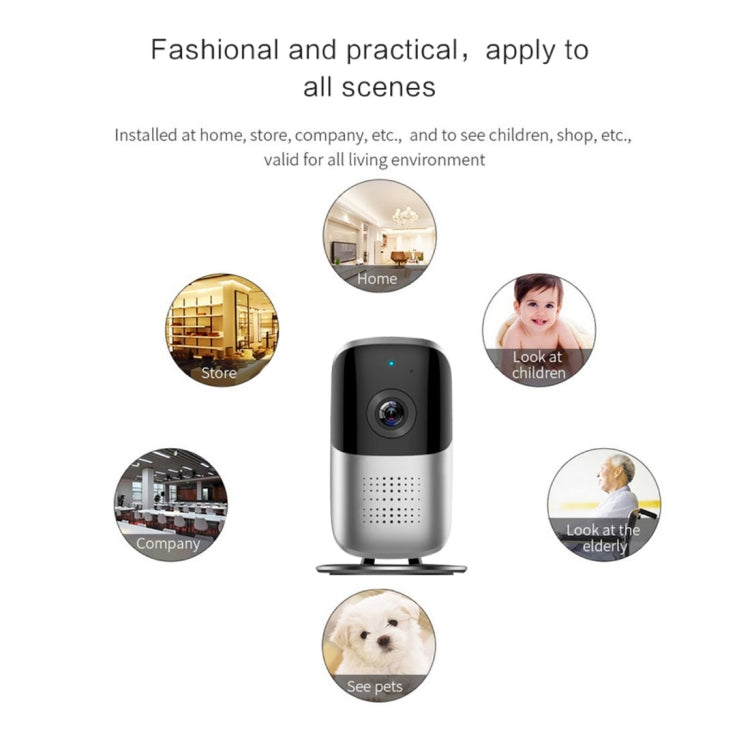 EC19 5V 1A 1080P 90 Degree Wide Angle Lens Smart WIFI Monitor Camera, Support Night Vision & TF Card Expansion Storage