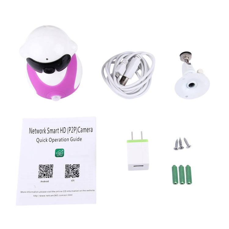 Dual HD Wireless IP Camera, 360 Degrees Rotation, Real Time Remote Safety Monitoring, Support WiFi, TF Card, Mobile Phone Remote, Android / iOS