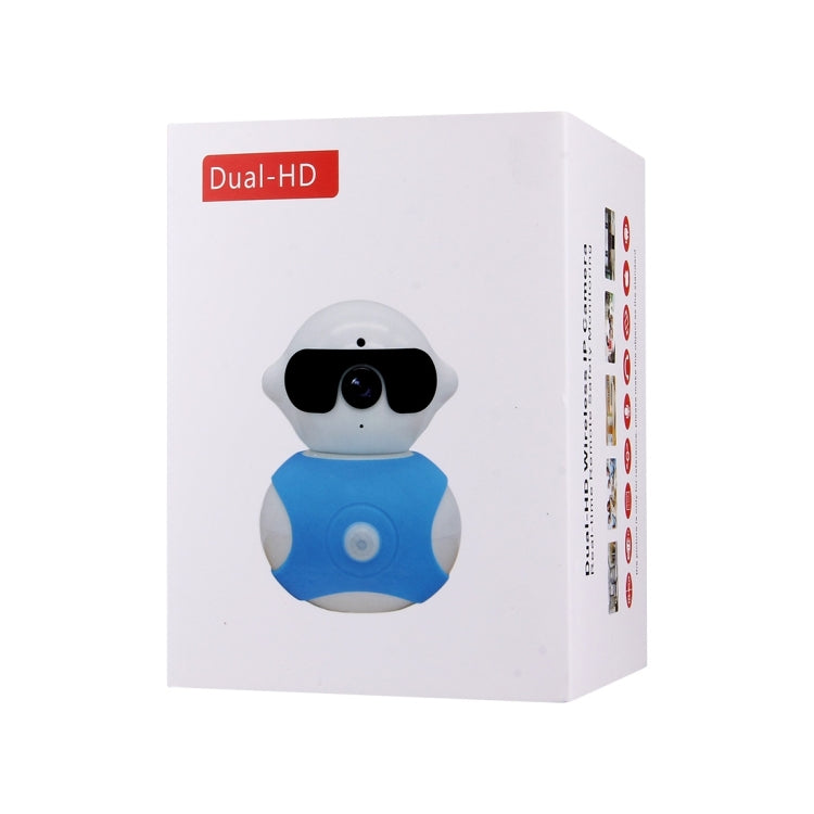 Dual HD Wireless IP Camera, 360 Degrees Rotation, Real Time Remote Safety Monitoring, Support WiFi, TF Card, Mobile Phone Remote, Android / iOS