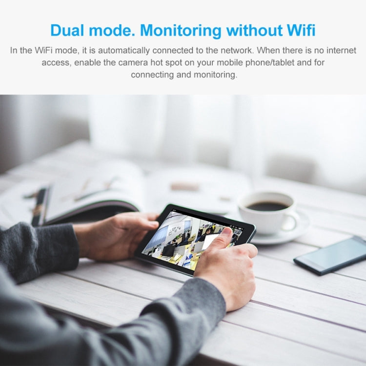 FV-A1801-720P 1.0MP 720P HD 180 Degrees Wide Angle WiFi Security IP Camera, Support Infrared Night Vision / Motion Detection / TF Card, EU Plug