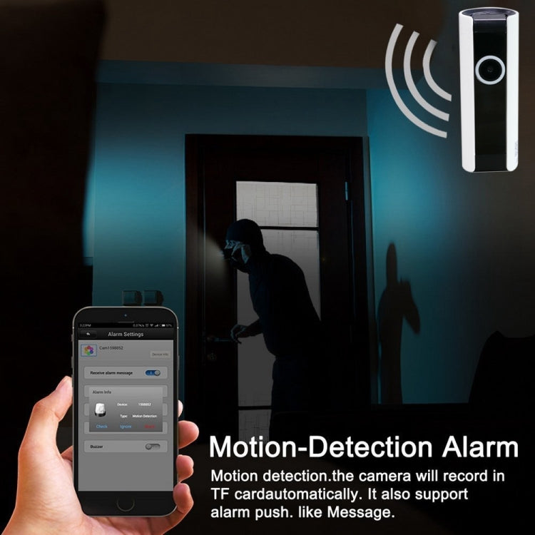 FV-A1802-720P 1.0MP 720P HD 180 Degrees Wide Angle WiFi Security IP Camera, Support Motion Detection / TF Card, EU Plug