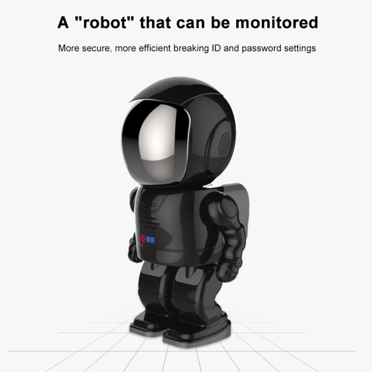 Difang DF- Y006 720P Intelligent Robot Wireless Camera HD Night Vision Wifi Network Phone Remote Home Monitor(Black)