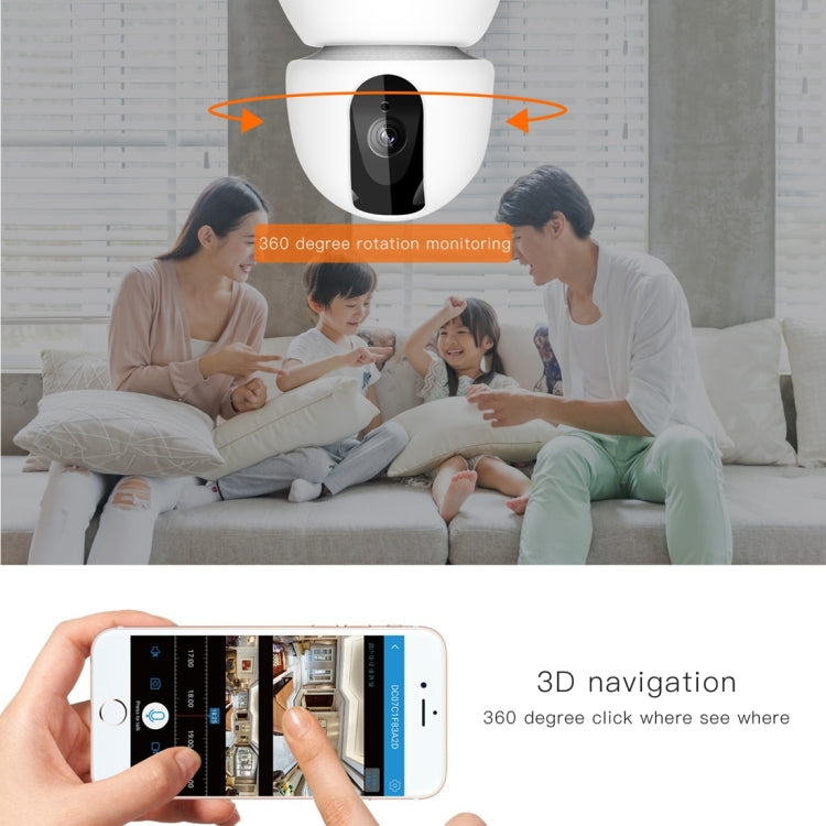 EC30 3D Navigation Internet Network HD 2.0MP Video Camera, Support IR Night Vision & TF Card & Audio Input / Output(White)