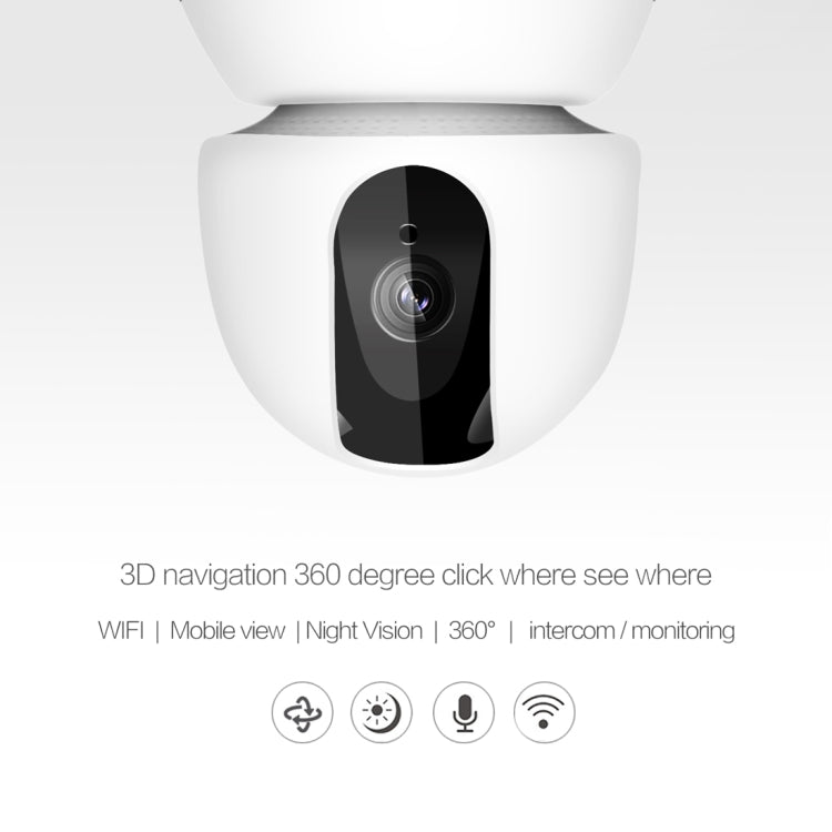 EC30 3D Navigation Internet Network HD 2.0MP Video Camera, Support IR Night Vision & TF Card & Audio Input / Output(White)