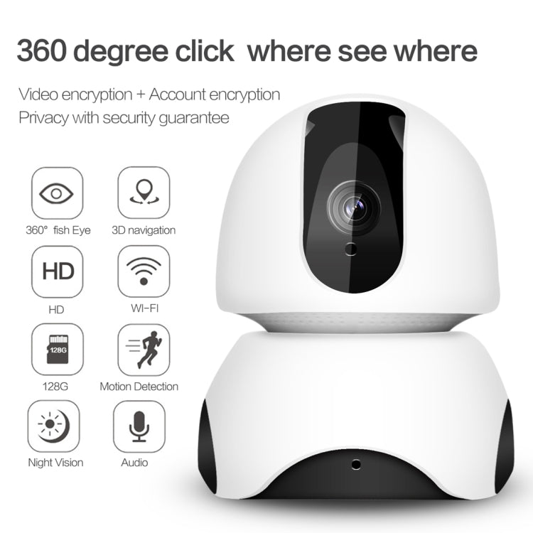 EC30 3D Navigation Internet Network HD 2.0MP Video Camera, Support IR Night Vision & TF Card & Audio Input / Output(White)