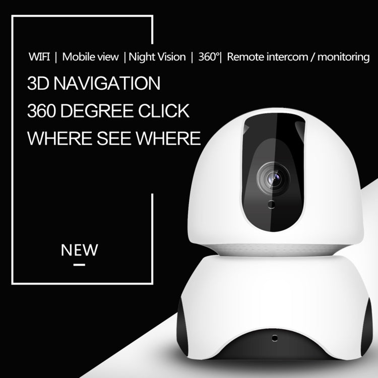 EC30 3D Navigation Internet Network HD 2.0MP Video Camera, Support IR Night Vision & TF Card & Audio Input / Output(White)