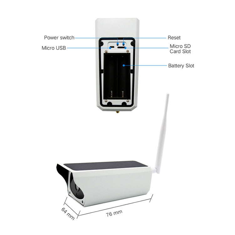 YS-Y4 1080P HD Solar Wifi Battery Camera, Support Motion Detection & Infrared Night Vision & SD Card(Max 32GB)