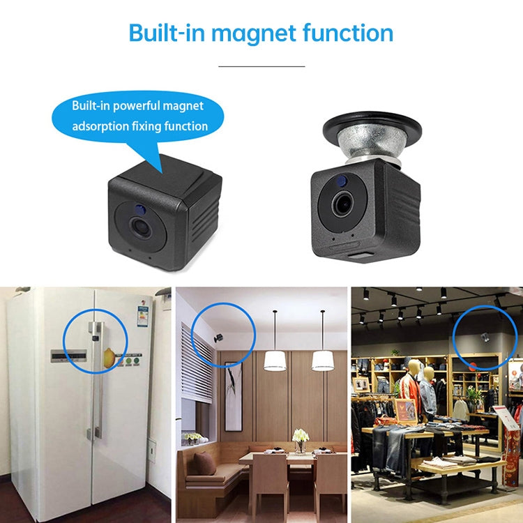A1081 720P P2P IP Camera / Wireless WiFi remote monitoring  Mini DV Camera, with IR Night Vision & Built-in Magnet Function & Mobile Phone Remote Control(Black)