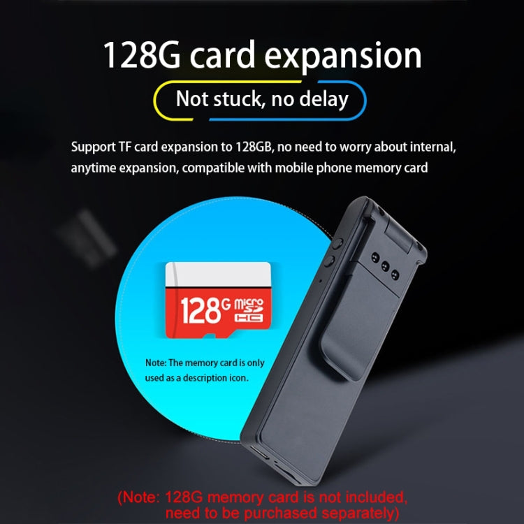 C9 1920*1080P Portable HD Camera  Recording Pen, with 128G Card Slot & Two-way Camera Selection & IR Night Vision(Black)