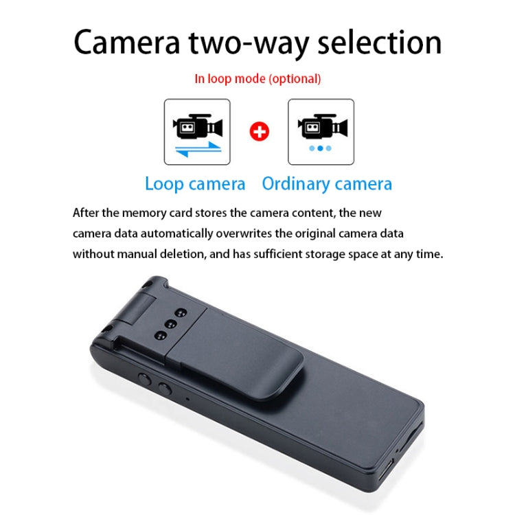 C9 1920*1080P Portable HD Camera  Recording Pen, with 128G Card Slot & Two-way Camera Selection & IR Night Vision(Black)