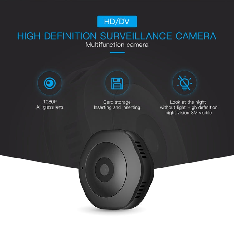 H6 HD1080P P2P Wearable Mini DV Camera, with IR Night Vision & Imported High-Definition Lens(Black)