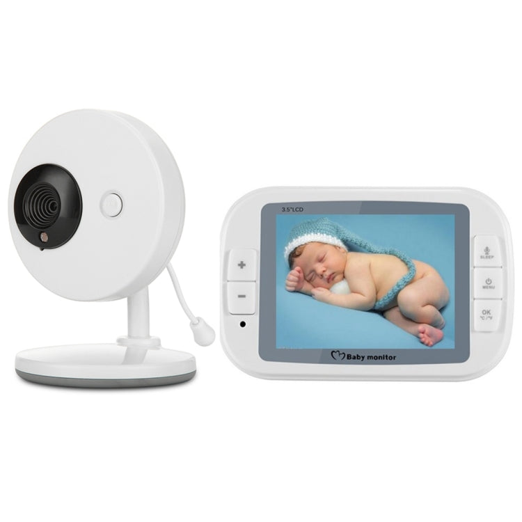 3.5 Inch Larger Screen Display Wireless Digital Monitoring Camera Baby Career  Monitor Wireless Baby Monitor, EU Plug SP851(Black White)