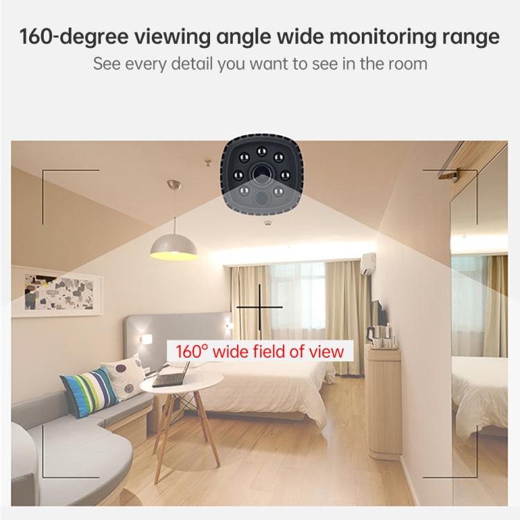 Q12 Mini 1080P HD WiFi IP Camera, Support Infrared Night Vision & Motion Detection & TF Card (128GB Max)(Black)