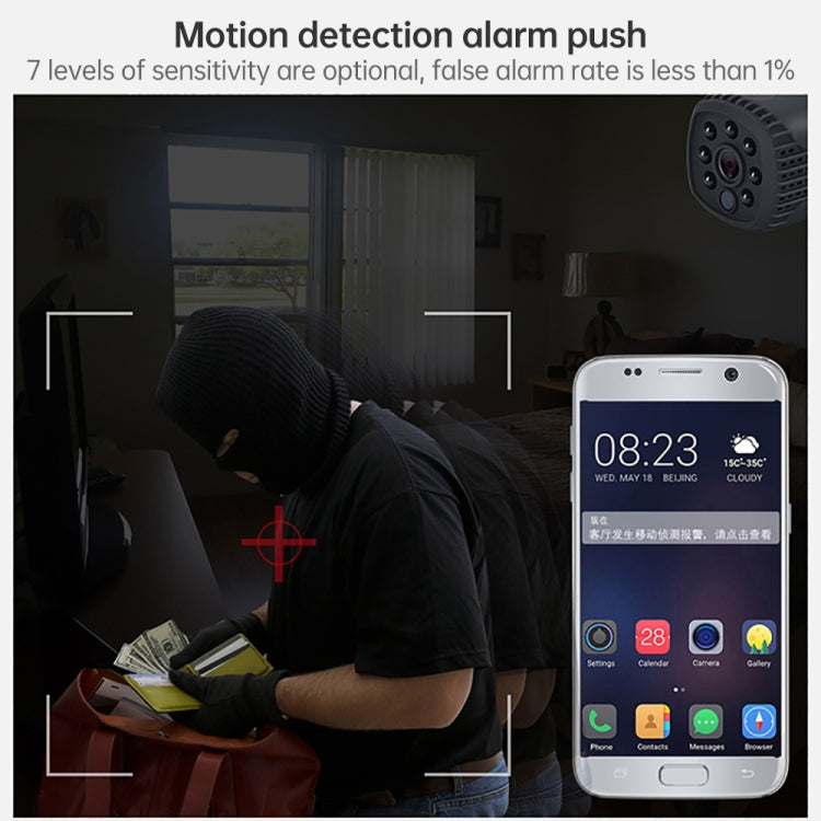 Q12 Mini 1080P HD WiFi IP Camera, Support Infrared Night Vision & Motion Detection & TF Card (128GB Max)(Black)