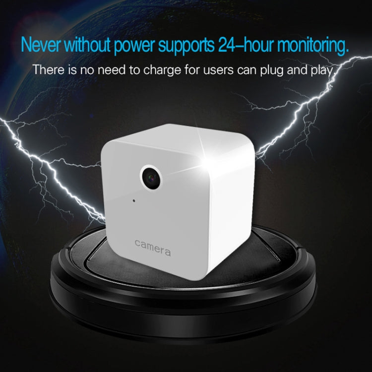 S6 Smart Home Monitor, Built-in Microphone, Supports WIFI &155 degree Wide-angle Lens & TF Card & USB & Plug