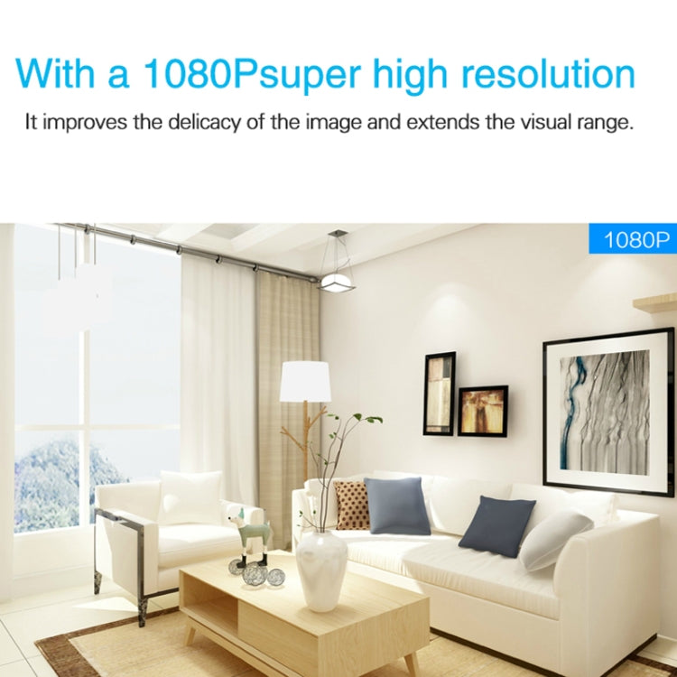 S6 Smart Home Monitor, Built-in Microphone, Supports WIFI &155 degree Wide-angle Lens & TF Card & USB & Plug