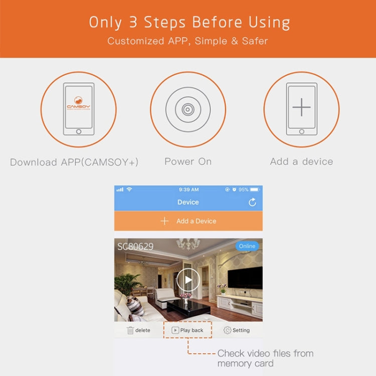 C2 Mini 1280 x 720P WiFi IP Camera, Support Infrared Night Vision & Motion Detection & TF Card(Black)