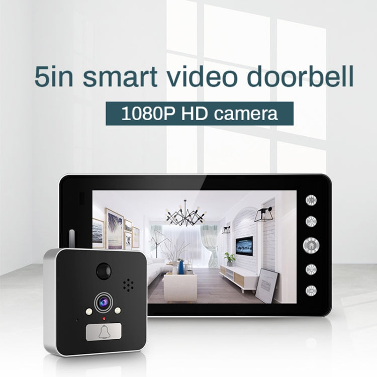 TS-MTK509 5 inch 1080P Smart Electronic Camera Eye Household Visible Doorbell, Android Version