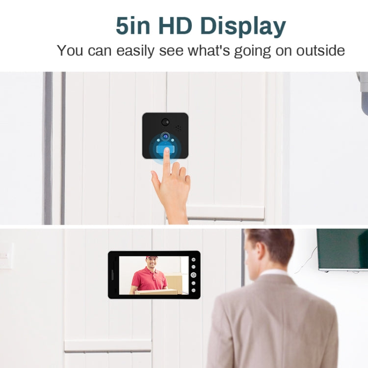 TS-MTK509 5 inch 1080P Smart Electronic Camera Eye Household Visible Doorbell, Android Version