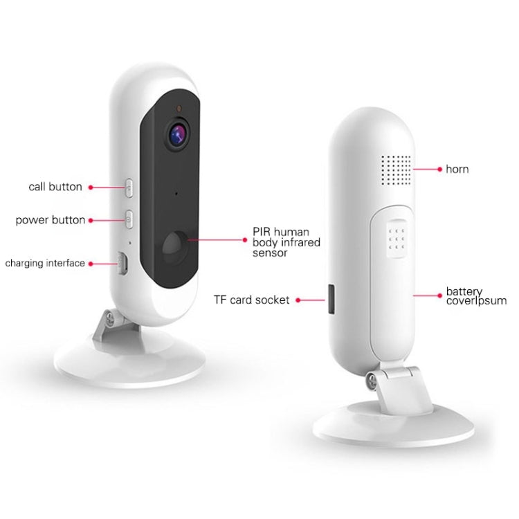 720P HD Intelligent Unplugged Surveillance Wireless Camera without Memory