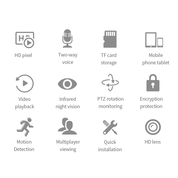 Y11 2 Million Pixels Household Rotatable Wireless WiFi HD Camera, Support Infrared Night Vision & Mobile Phone Remote Monitoring & Motion Detection / Alarm & Two-way Voice & TF Card
