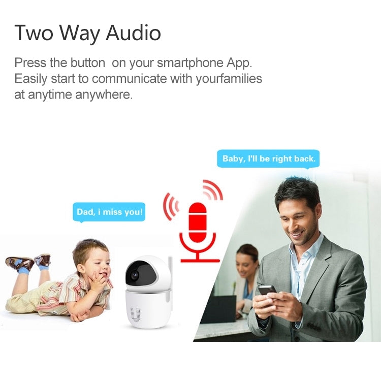 Y11 2 Million Pixels Household Rotatable Wireless WiFi HD Camera, Support Infrared Night Vision & Mobile Phone Remote Monitoring & Motion Detection / Alarm & Two-way Voice & TF Card
