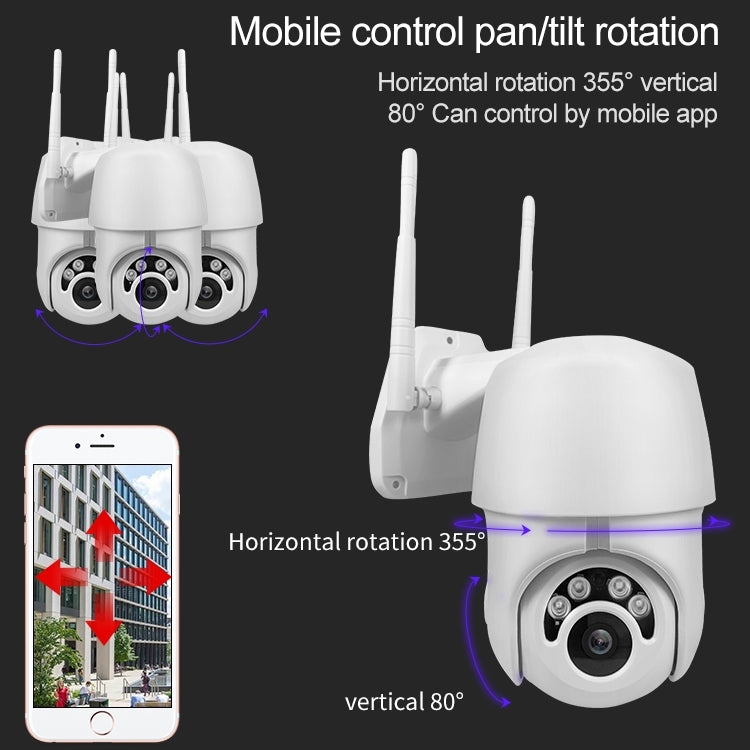 EC76 1080P WiFi IP66 Waterproof IP Camera, Support TF Card / Infrared Night Vision / Motion Detection, EU Plug
