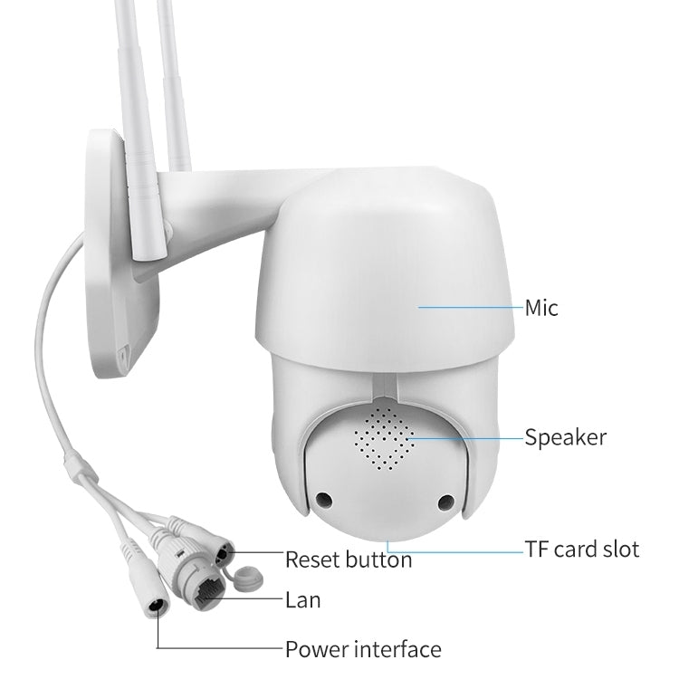 EC76 1080P WiFi IP66 Waterproof IP Camera, Support TF Card / Infrared Night Vision / Motion Detection, EU Plug