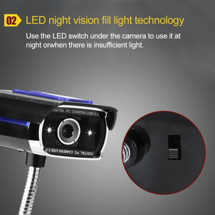 ASHU F11 HD Computer USB WebCam with Microphone & Bi-colour Light