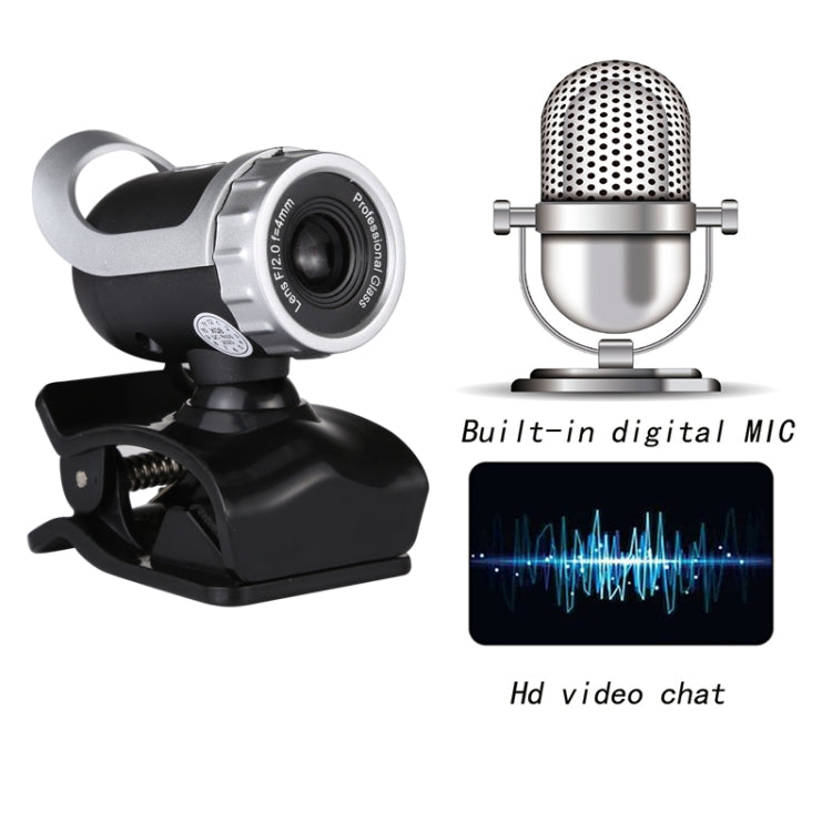HD Live Broadcast Computer USB WebCam with Microphone