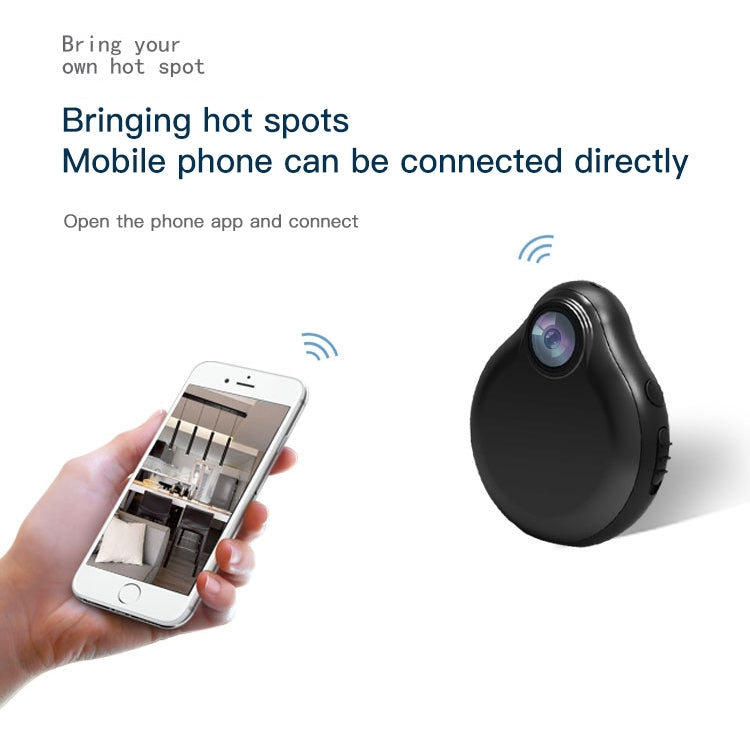 H13 1080P Droplet Design Mini Infrared Night Vision Camera (Black)