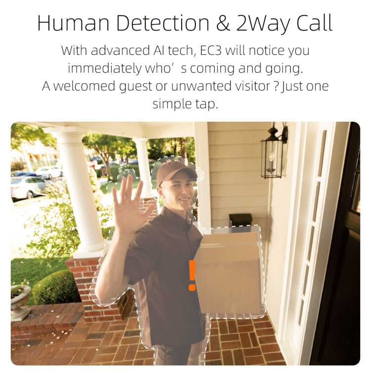IMILAB EC3 WiFi Smart Home Security Human Detection IP Camera, Built-in Hotspot (White)