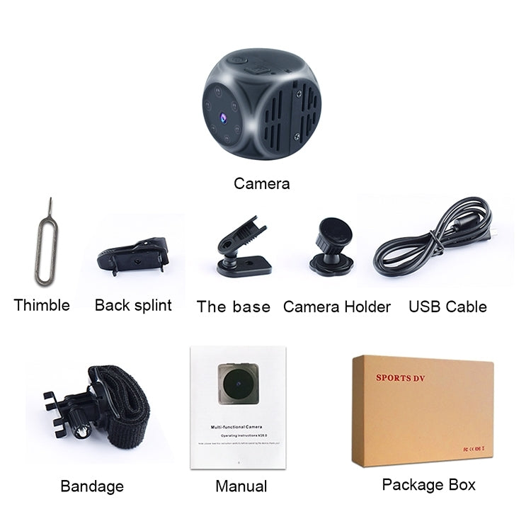 MD21 1080P HD Wireless Camera Sports Outdoor Home Computer Camera, Support Infrared Night Vision / Motion Detection