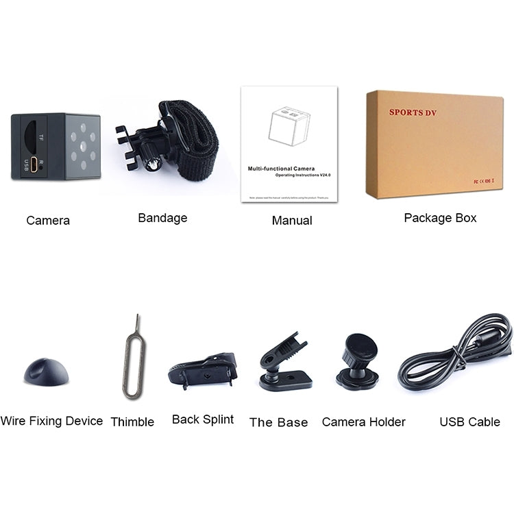 MD23 1080P HD Wireless Camera Sports Outdoor Home Computer Camera, Support Infrared Night Vision / Motion Detection / TF Card